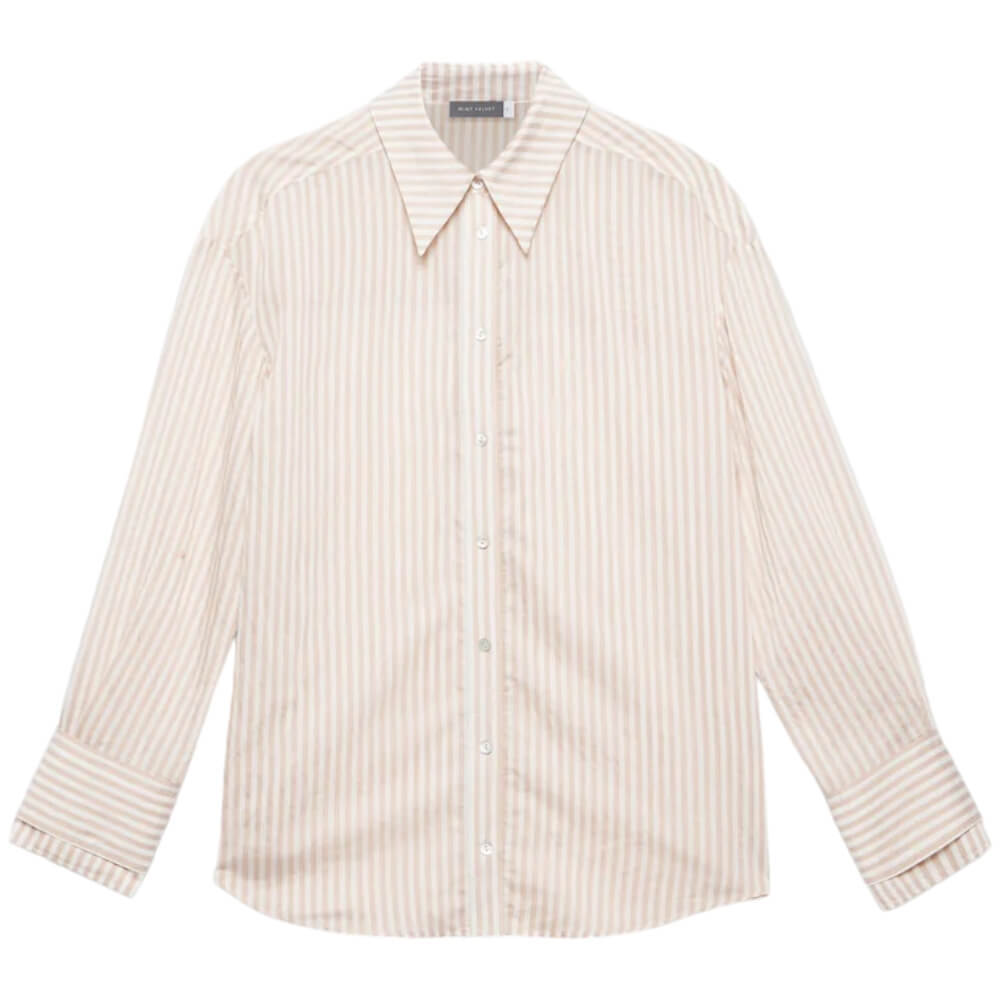 Mint Velvet Neutral Striped Easy Shirt